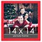 14x14 Classic Modern Red Picture Frame - UV Acrylic, Foam Board Backing, Hanging Hardware